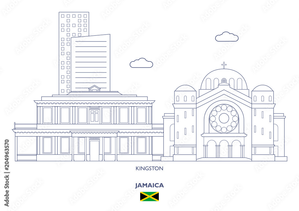 Kingston City Skyline, Jamaica