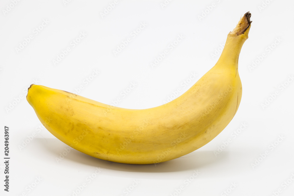 Banana with white background