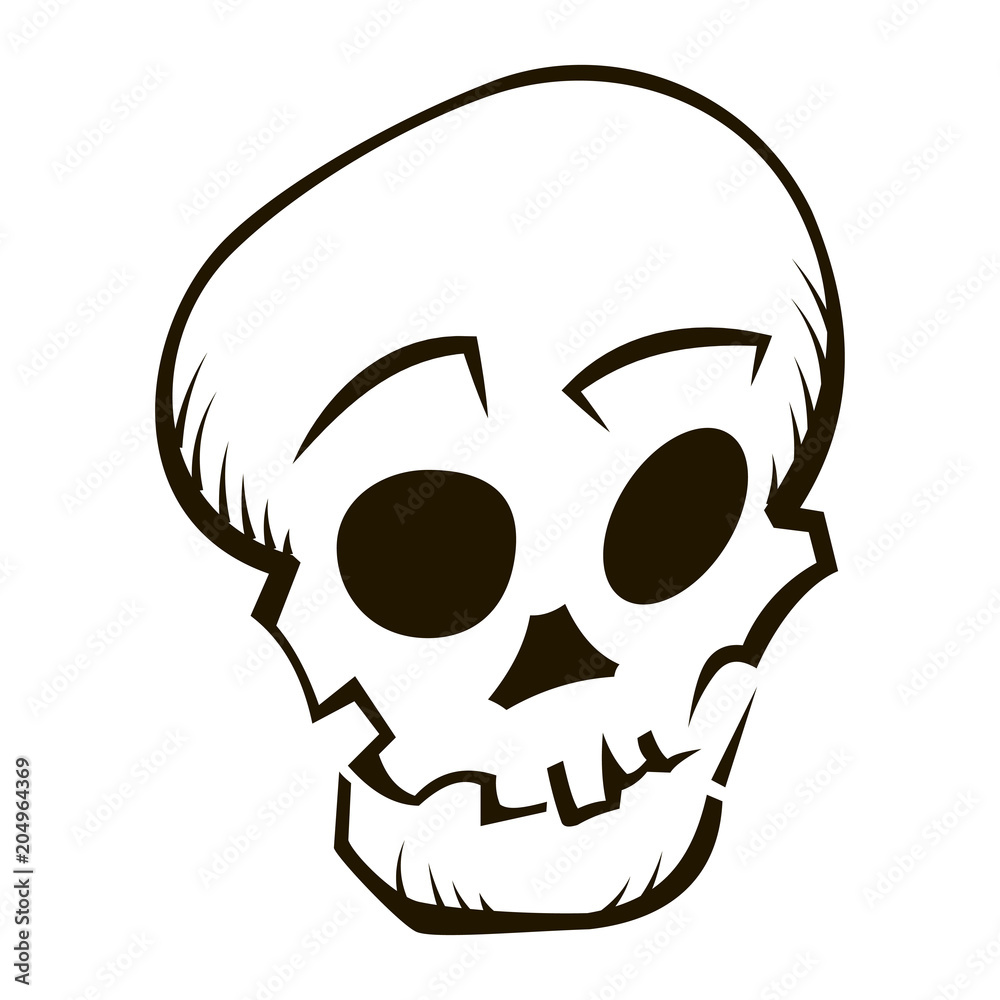 Skull character sketch. Hand drawn design element. Skull character sketch. Hand drawn design element.