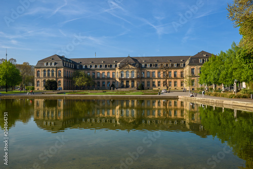 Park of Stuttgart City close to the theatre and opera builing - Germany