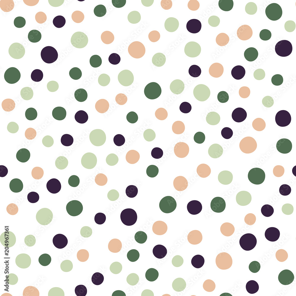 Abstract polka dot vector seamless background
