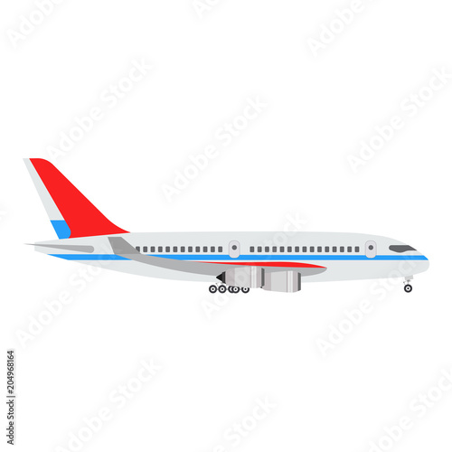 Airplane concept vector flat illustration design side view