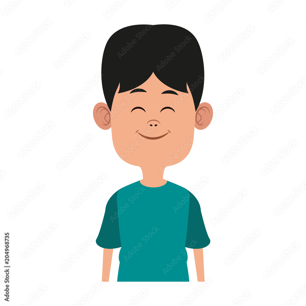 Cute boy cartoon vector illustration graphic design