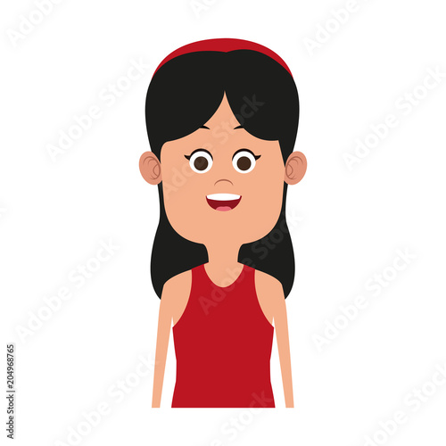 Beautiful girl cartoon vector illustration graphic design