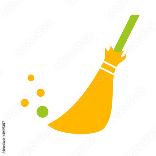 Tidying up colorful vector icon