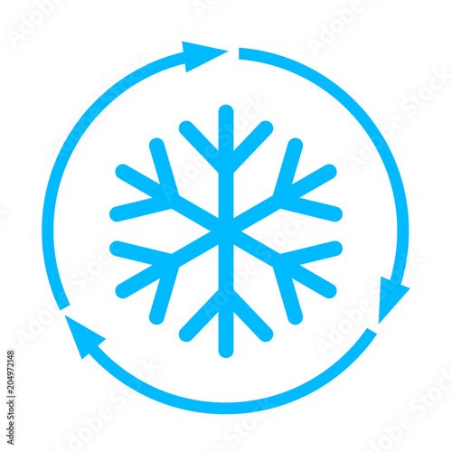 Abstract freezing vector flat icon photo