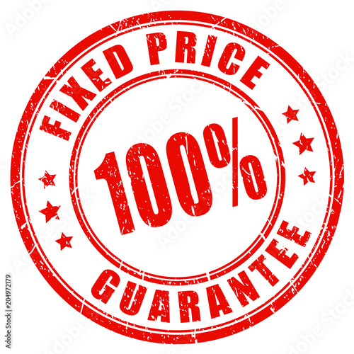 Fixed price round vector stamp