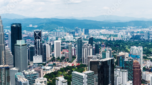 Kuala Lumpur City skyscrapers rooftop urban view © Leonid