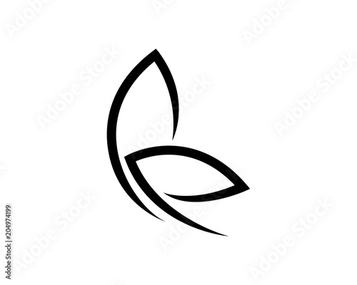 butterfly logo vector