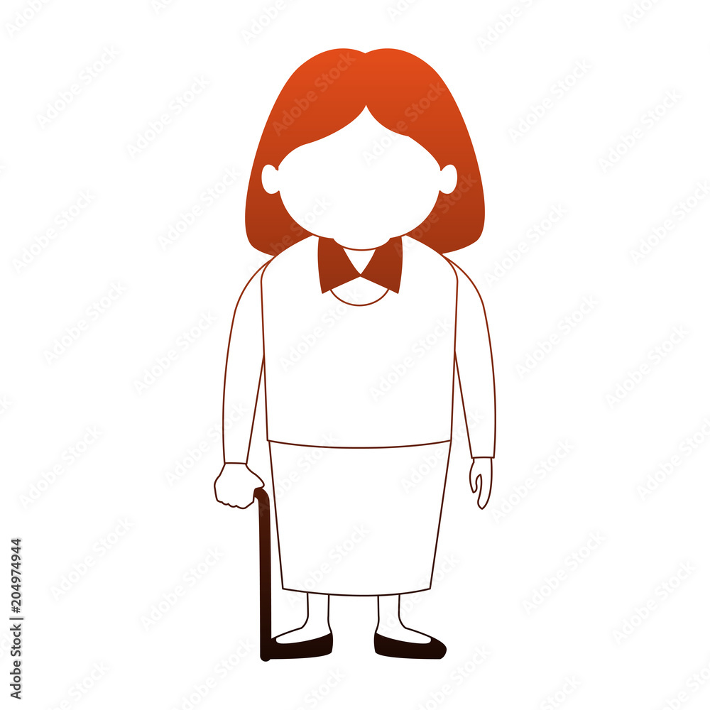 Cute grandmother cartoon vector illustration graphic design Cute grandmother cartoon vector illustration graphic design