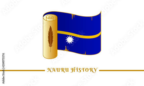 nauru flag and nauru history