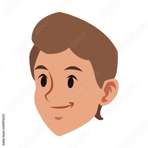 Young man face vector illustration graphic design