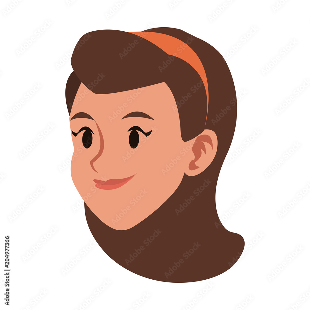 Young woman face vector illustration graphic design