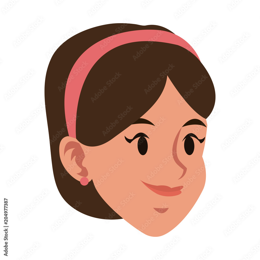 Young woman face vector illustration graphic design