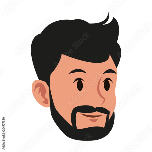 Young man face vector illustration graphic design