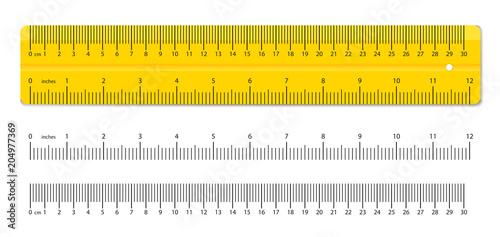 Creative vector illustration of realistic colorful rulers isolated on background. Art design measuring tool supplies. Abstract concept graphic element