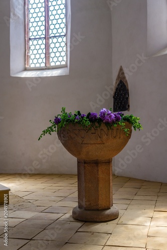 Taufstein in Kirche photo