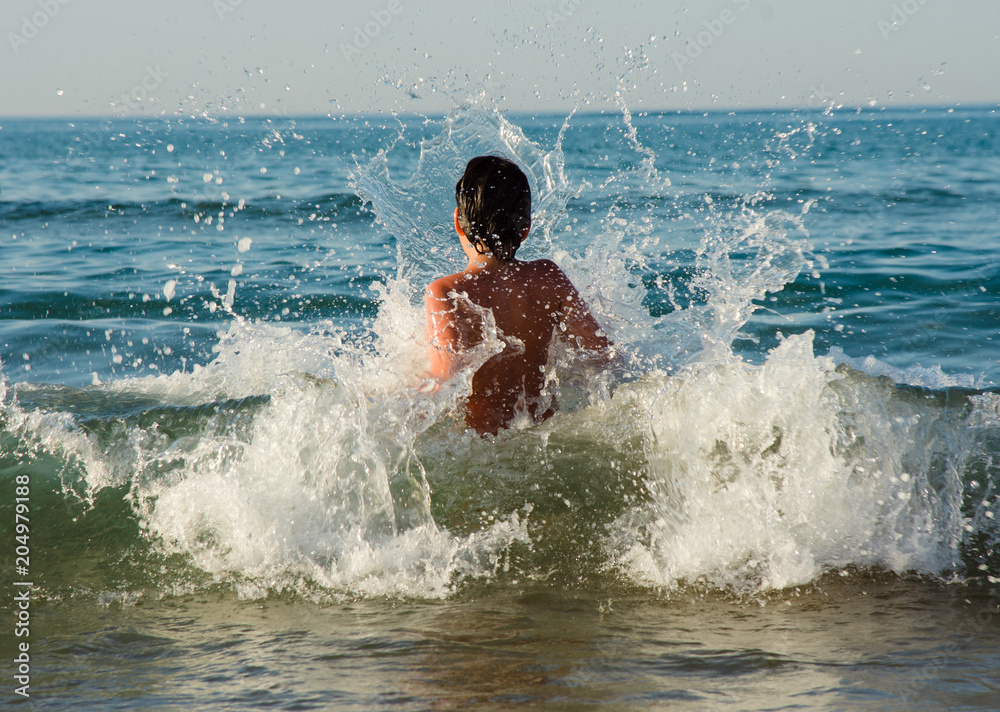 Splash in the sea Splash in the sea
