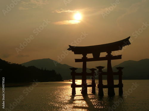 itsukushima shrine japan miyajima dusk