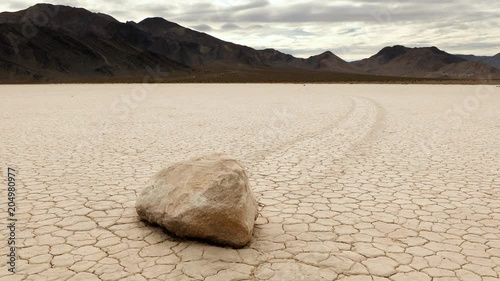 The famous moving rocks in Death Valley