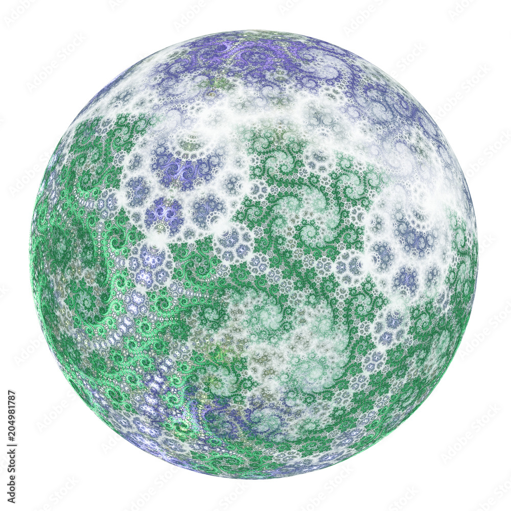 Abstract fractal planet earth, digital artwork for creative graphic design Abstract fractal planet earth, digital artwork for creative graphic design