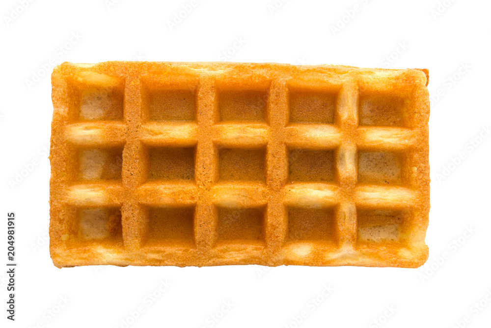 Soft waffles with a filling. Wafers with cream filling on white background. Top view. Soft waffles with a filling. Wafers with cream filling on white background. Top view.
