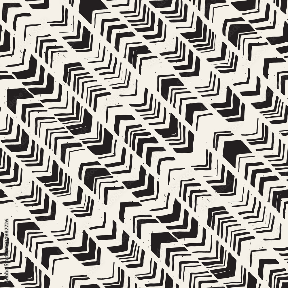 Seamless hand drawn style chevron pattern in black and white. Abstract vector background Seamless hand drawn style chevron pattern in black and white. Abstract vector background