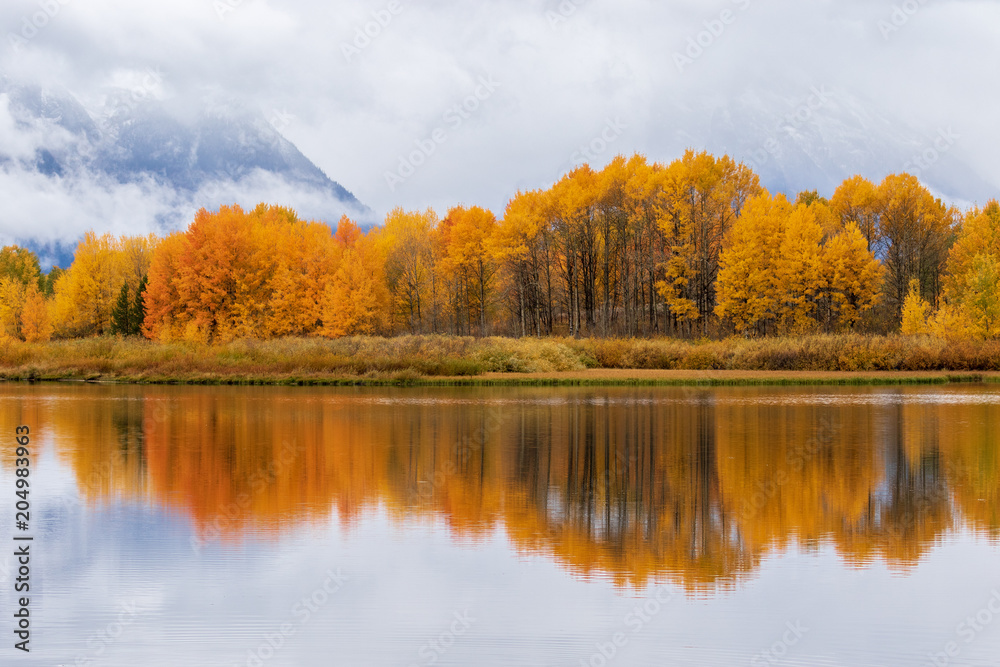 Teton Scenic Autumn Reflection Teton Scenic Autumn Reflection