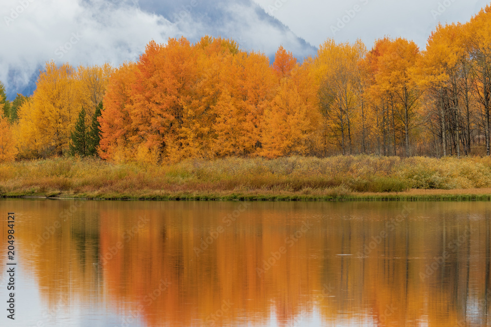 Teton Scenic Autumn Reflection Teton Scenic Autumn Reflection