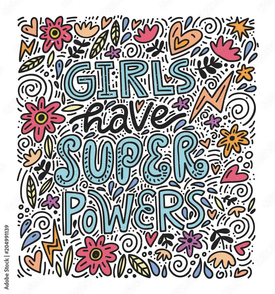 Naklejka premium Girl Power Illustration
