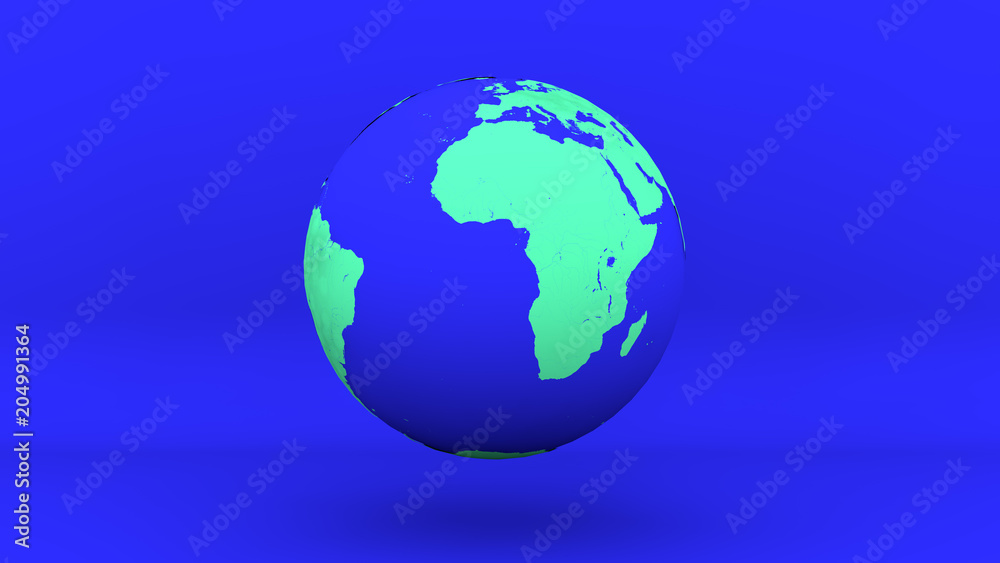 globe earth africa blue green