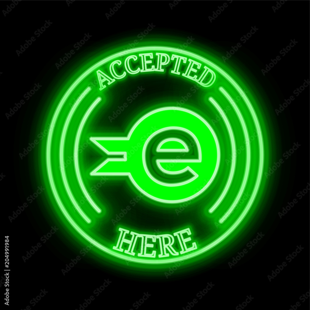 Obraz premium eBoost (EBST) accepted here sign