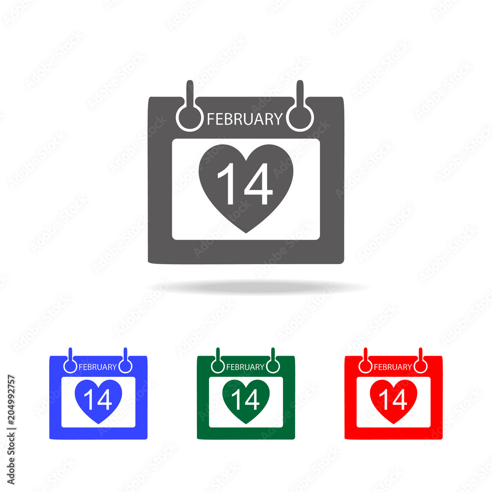 calendar of the day of lovers icon. Elements of Valentine's Day in multi colored icons. Premium quality graphic design icon. Simple icon for websites, web design, mobile app calendar of the day of lovers icon. Elements of Valentine's Day in multi colored icons. Premium quality graphic design icon. Simple icon for websites, web design, mobile app