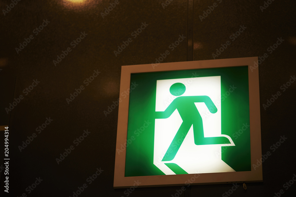 emergency exit sign emergency exit sign
