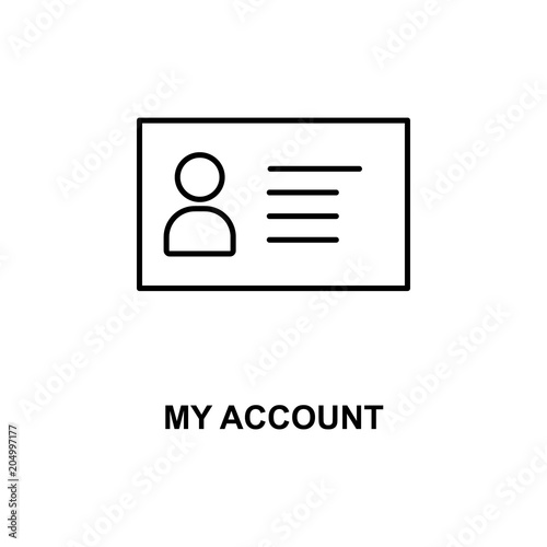 my account icon. Element of simple web icon with name for mobile concept and web apps. Thin line my account icon can be used for web and mobile