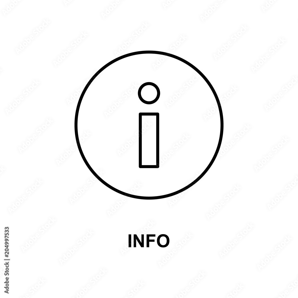 info sign icon. Element of simple web icon with name for mobile concept and web apps. Thin line info sign icon can be used for web and mobile info sign icon. Element of simple web icon with name for mobile concept and web apps. Thin line info sign icon can be used for web and mobile