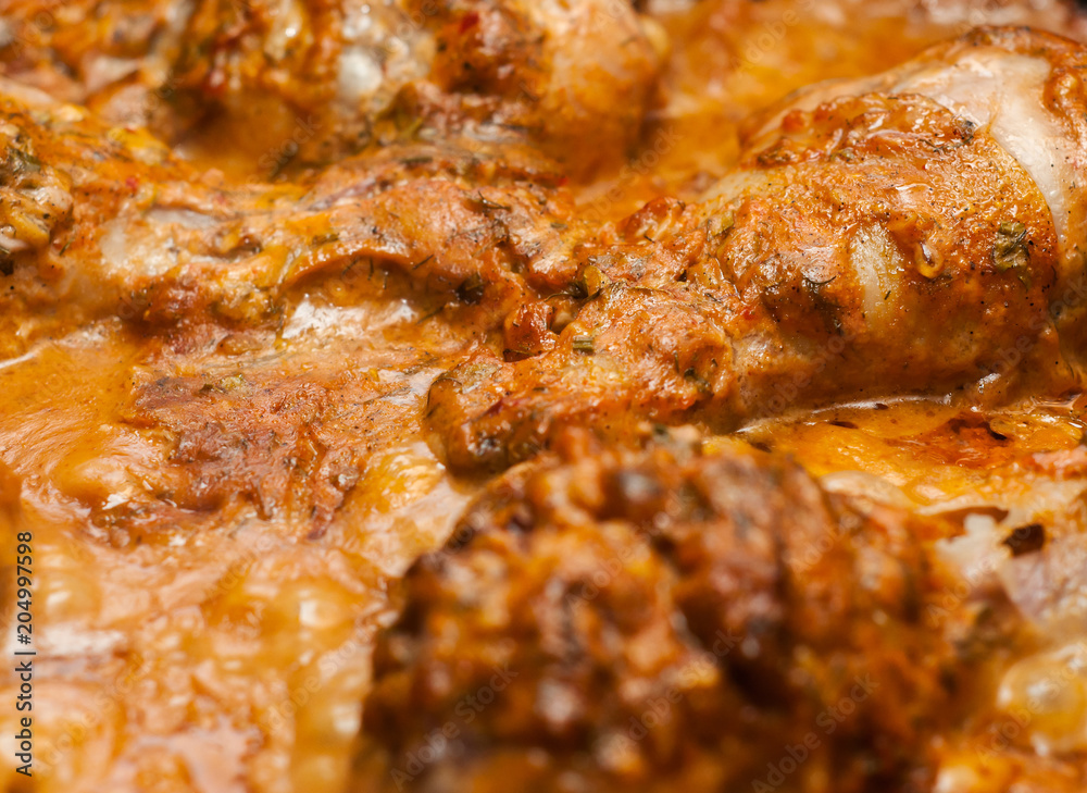 Background of fried jellied meat Background of fried jellied meat