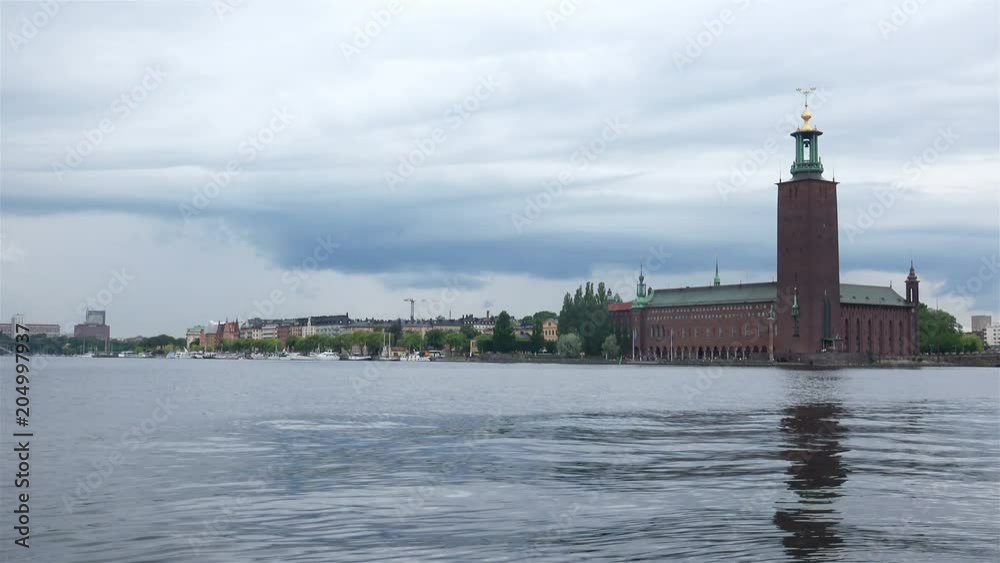View of Stockholm Old Town City. 4K Ultra HD View of Stockholm Old Town City. 4K Ultra HD