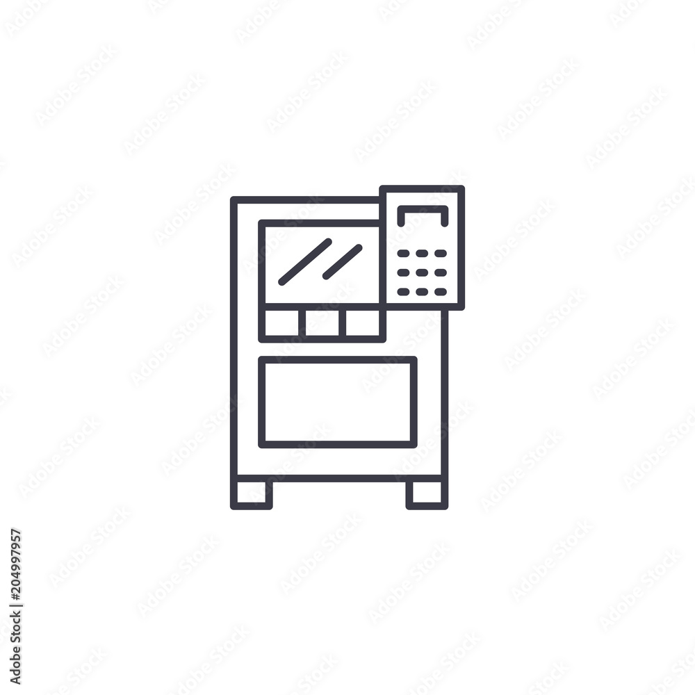 Control panel linear icon concept. Control panel line vector sign, symbol, illustration. Control panel linear icon concept. Control panel line vector sign, symbol, illustration.