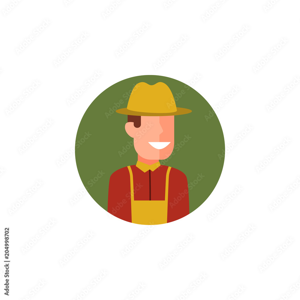 colored avatar of farmer icon. Element of colored people profession icon for mobile concept and web apps. Detailed colored avatar of farmer icon can be used for web and mobile