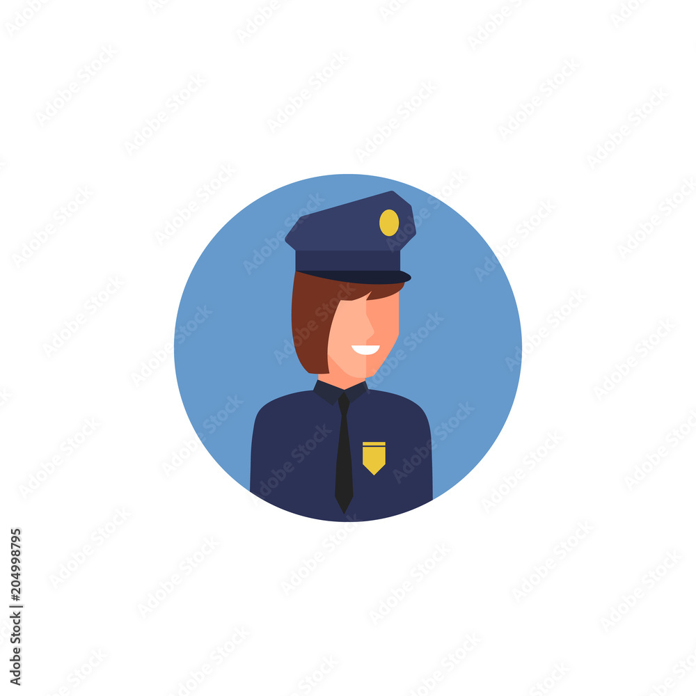 colored avatar of police woman icon. Element of colored people profession icon for mobile concept and web apps. Detailed avatar of police woman icon can be used for web and mobile