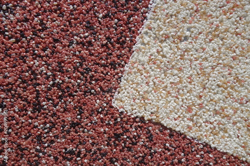 The image of the wall, plastered for use as a background