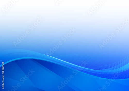 Blue wave abstract background vector illustration
