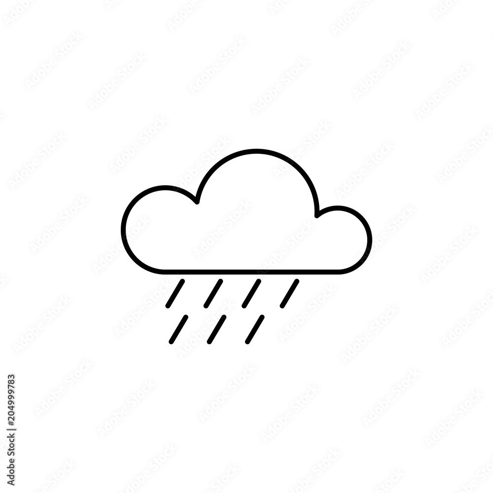 rainy cloud icon. Element of travel icon for mobile concept and web apps. Thin line rainy cloud icon can be used for web and mobile. Premium icon rainy cloud icon. Element of travel icon for mobile concept and web apps. Thin line rainy cloud icon can be used for web and mobile. Premium icon