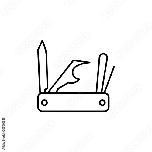 jackknife icon. Element of travel icon for mobile concept and web apps. Thin line jackknife icon can be used for web and mobile. Premium icon