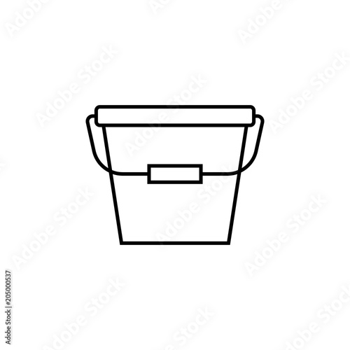 bucket icon. Element of travel icon for mobile concept and web apps. Thin line bucket icon can be used for web and mobile. Premium icon