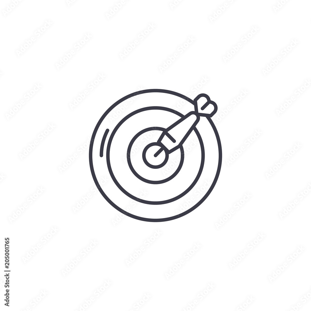 Darts-57 linear icon concept. Darts-57 line vector sign, symbol, illustration. Darts-57 linear icon concept. Darts-57 line vector sign, symbol, illustration.