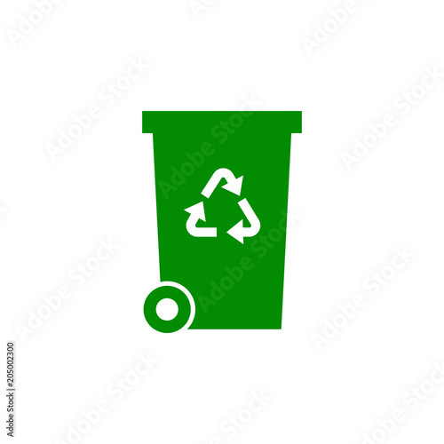 trash box green icon. Element of nature protection icon for mobile concept and web apps. Isolated trash box icon can be used for web and mobile