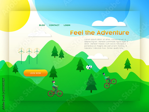 Eco friendly city tourism landing page template