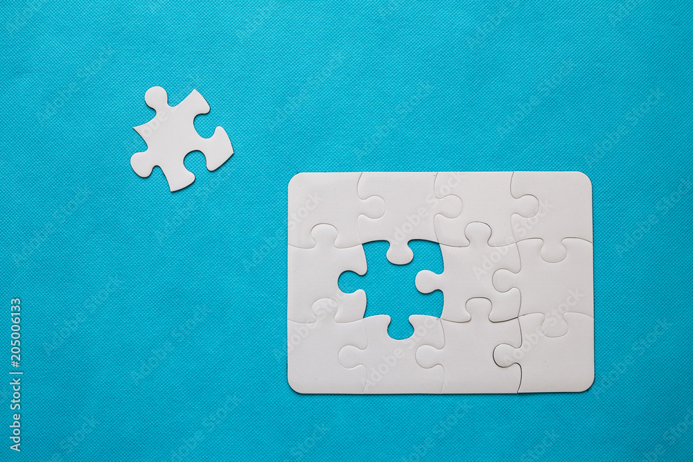 Jigsaw Puzzle with missing piece Jigsaw Puzzle with missing piece